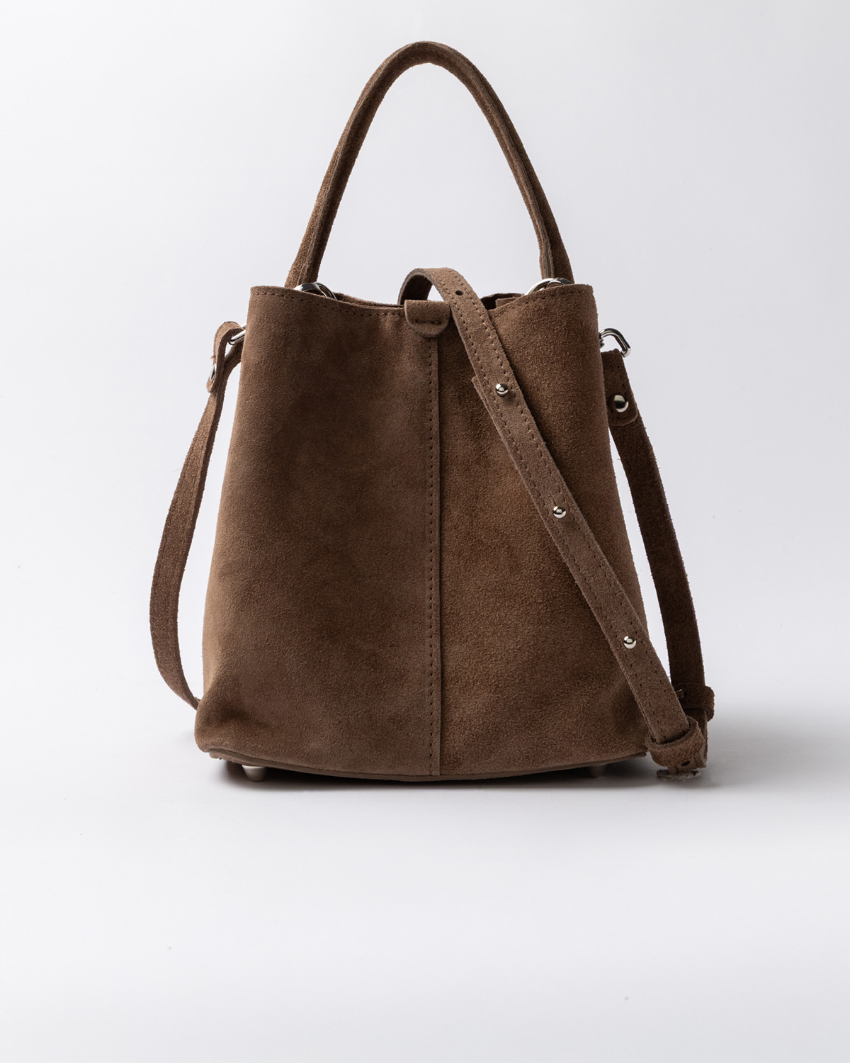 D.A.T.E.: PANIERE BAG SUEDE TAUPE