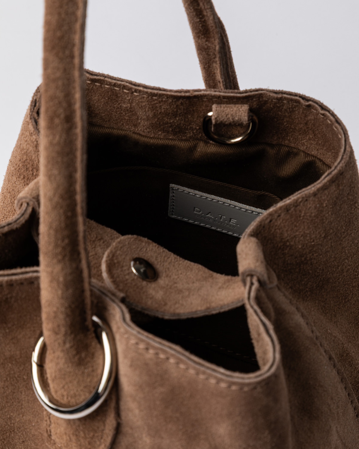 D.A.T.E.: PANIERE BAG SUEDE TAUPE
