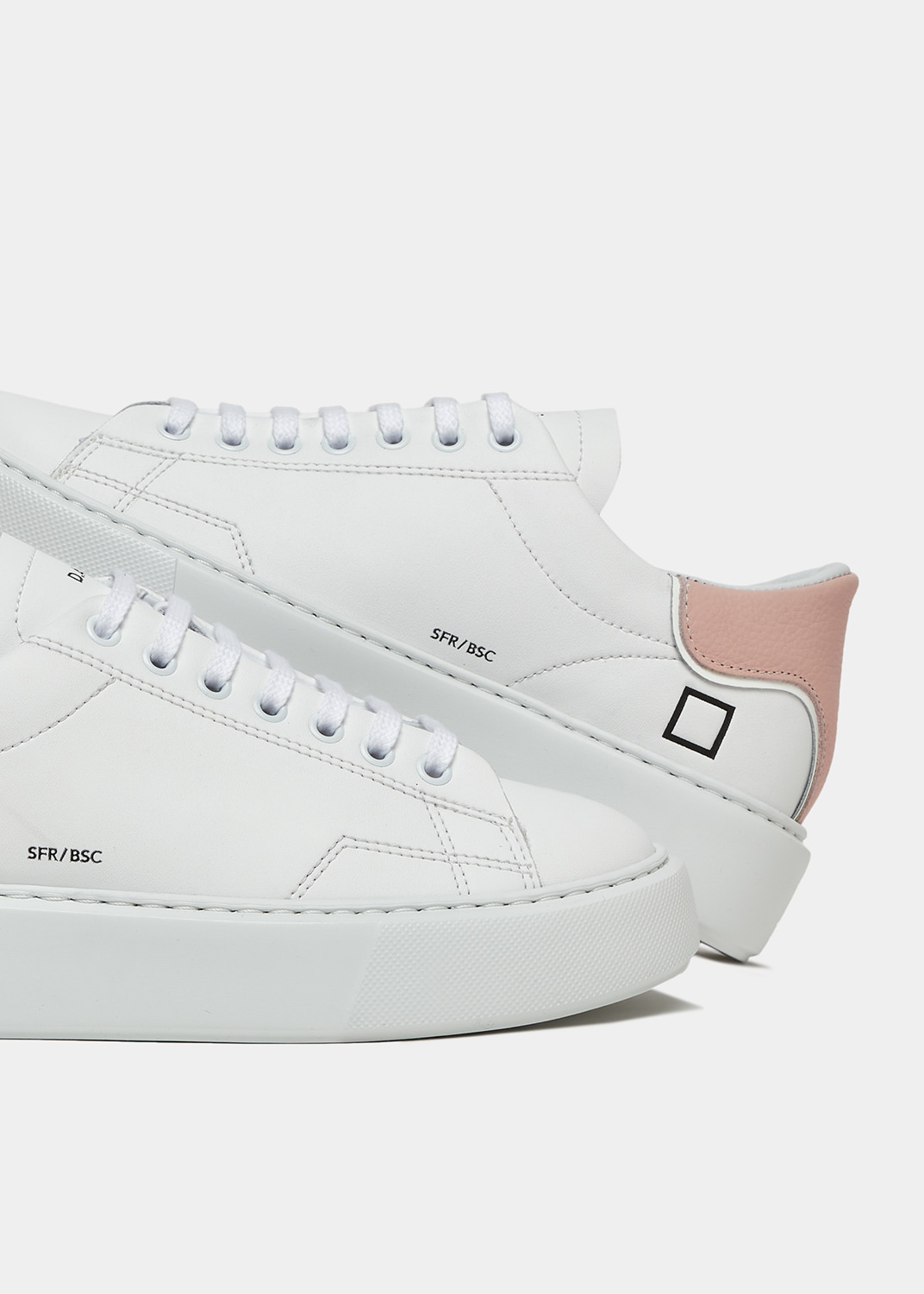 D.A.T.E.: SFERA CALF WHITE-PINK