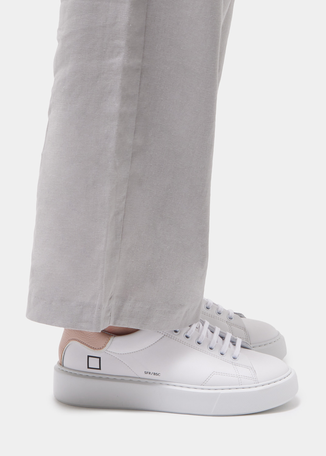 D.A.T.E.: SFERA CALF WHITE-PINK