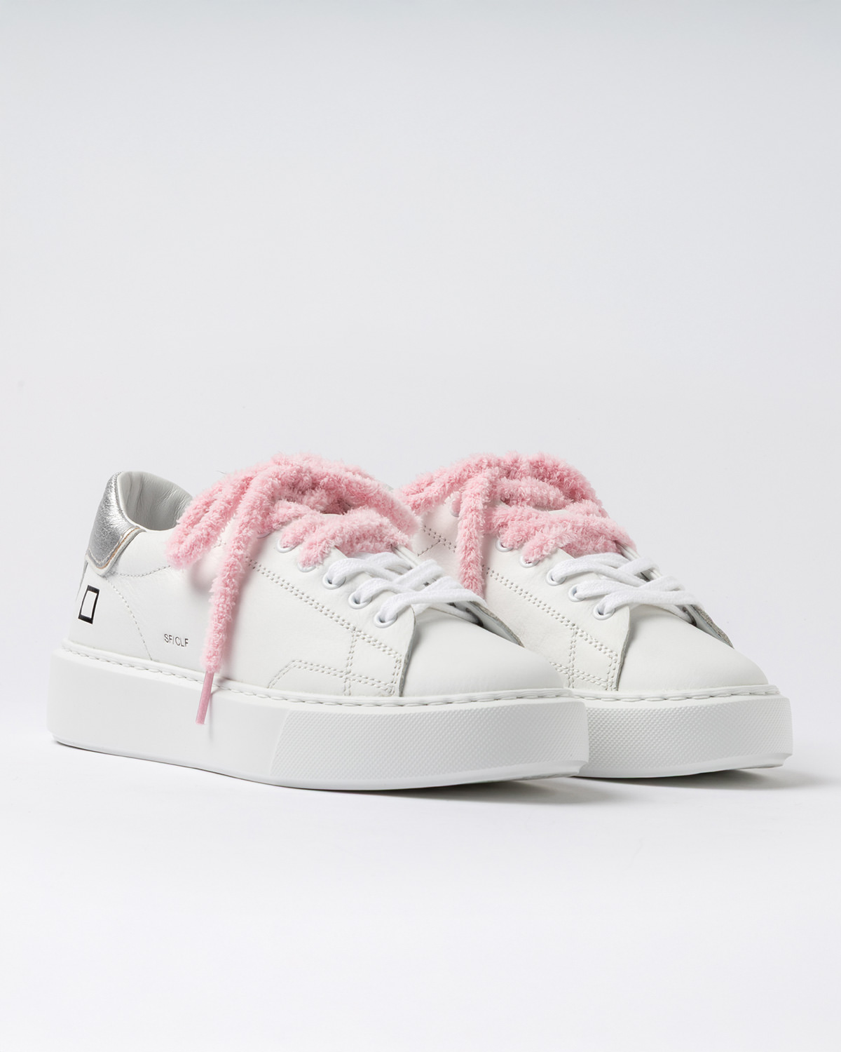 D.A.T.E.: SFERA CALF WHITE-SILVER