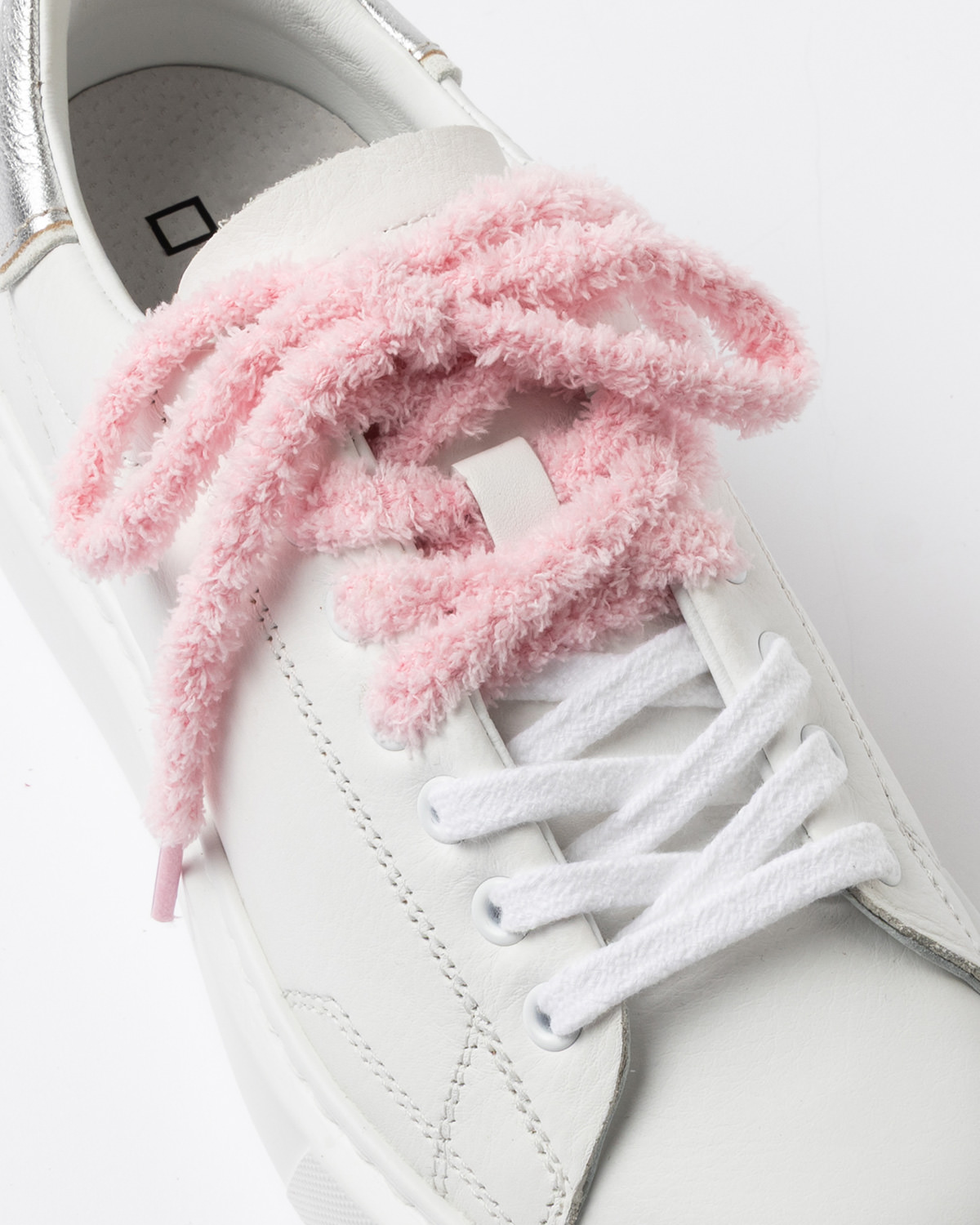 D.A.T.E.: SFERA CALF WHITE-SILVER