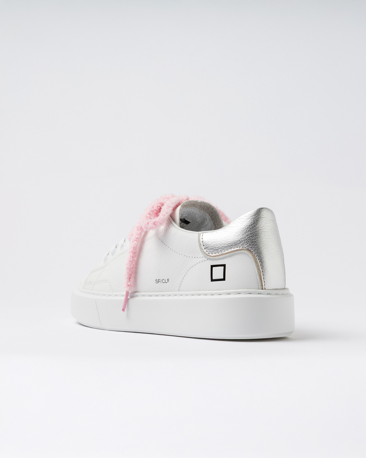 D.A.T.E.: SFERA CALF WHITE-SILVER