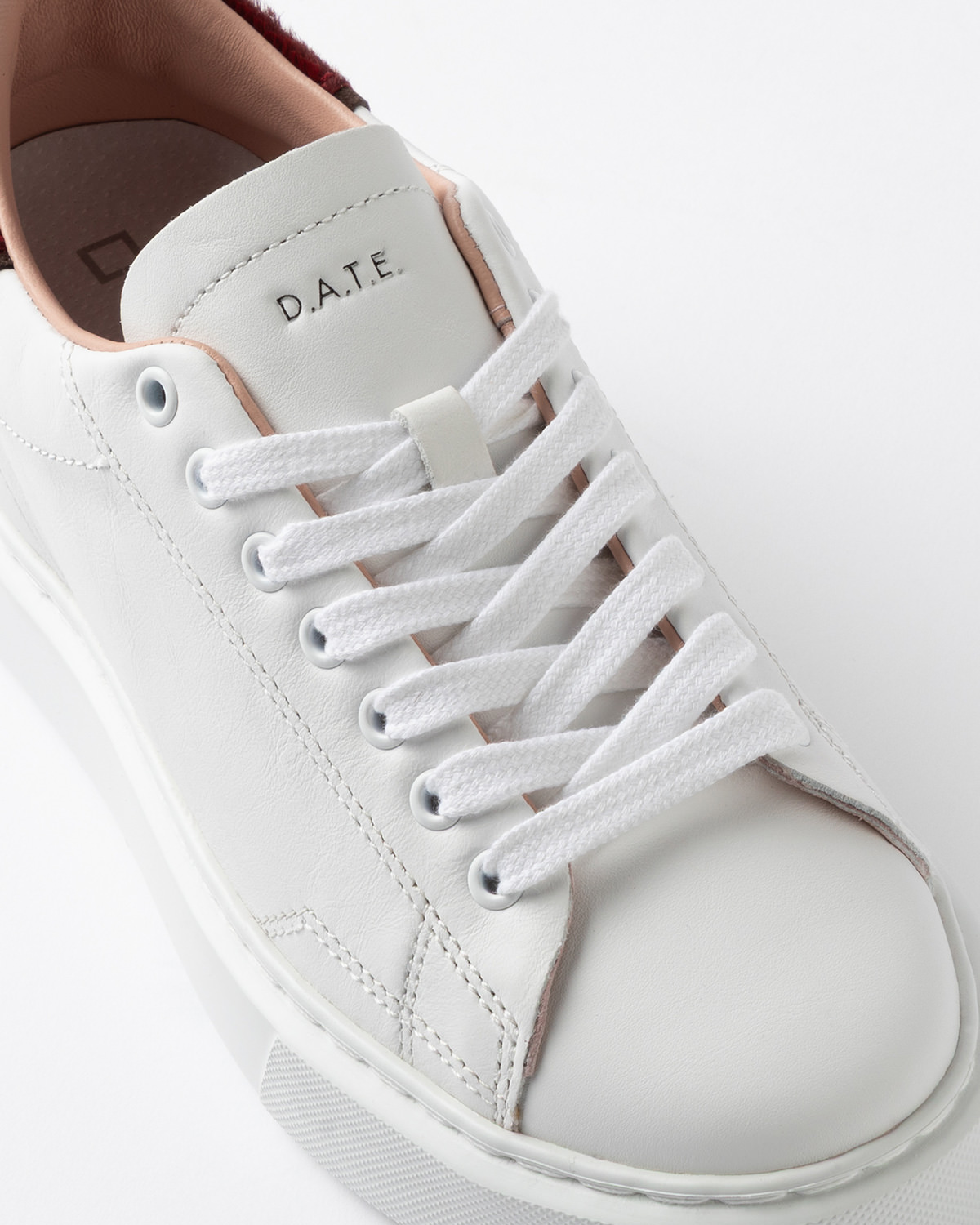 D.A.T.E.: SFERA PONY WHITE-BORDEAUX