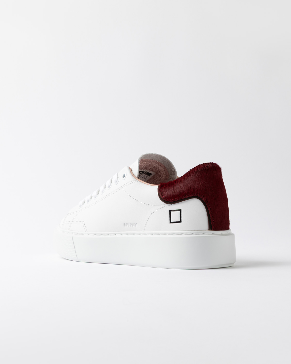 D.A.T.E.: SFERA PONY WHITE-BORDEAUX