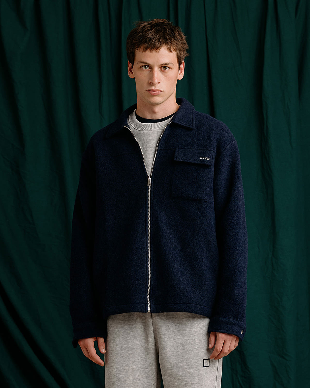 D.A.T.E.: SHIRT JACKET BASIC BLUE