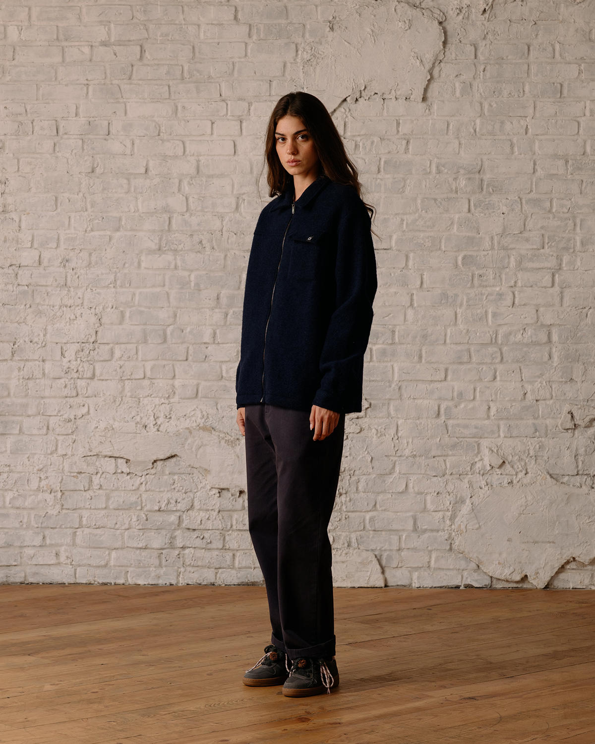 D.A.T.E.: SHIRT JACKET BASIC BLUE