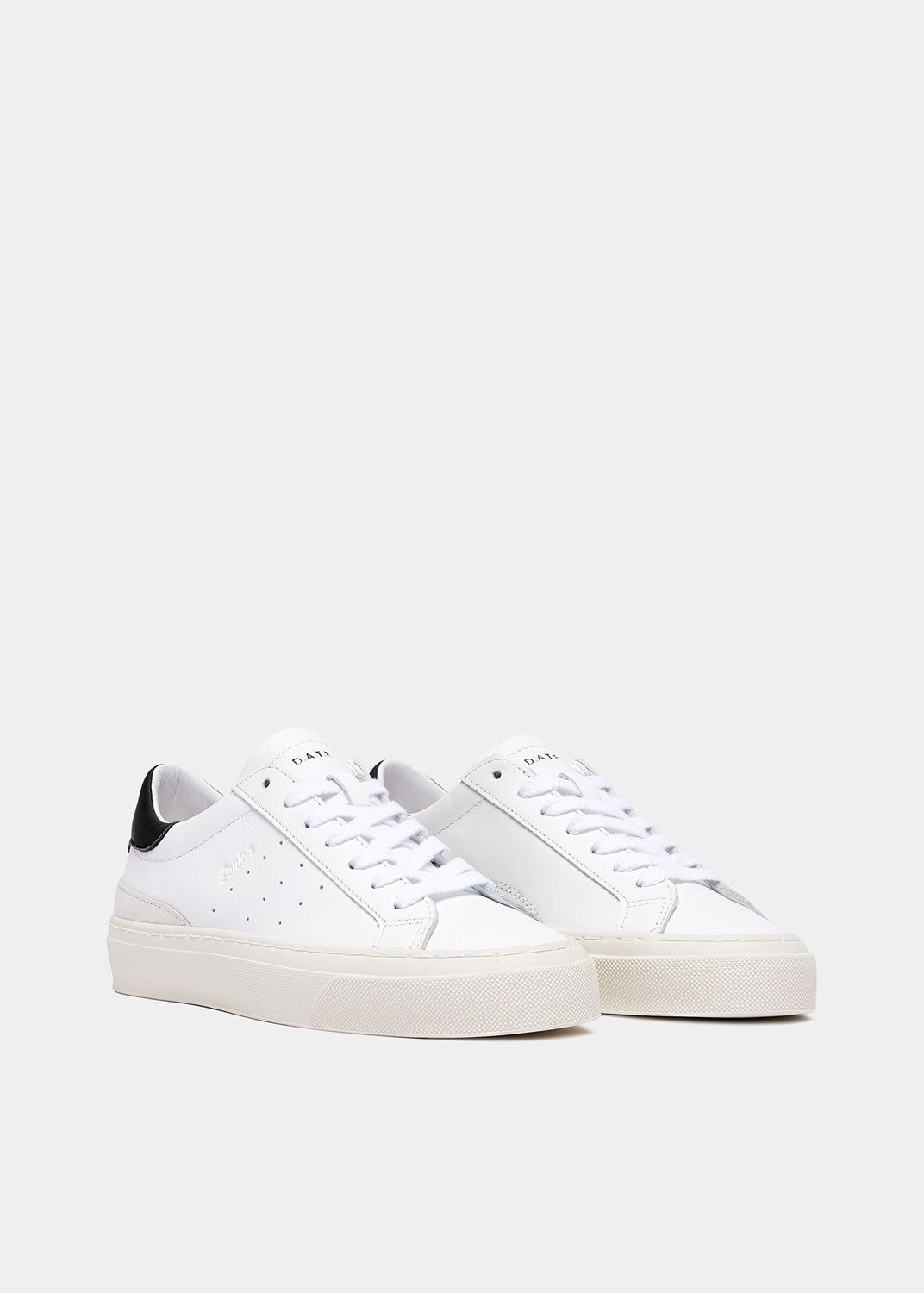 D.A.T.E.: SONICA CALF WHITE-BLACK