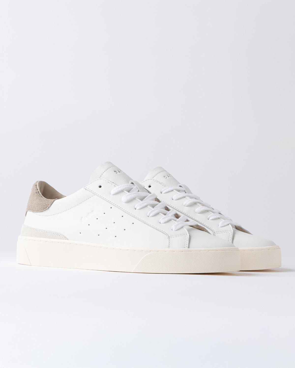 D.A.T.E.: SONICA CALF WHITE-GRAY