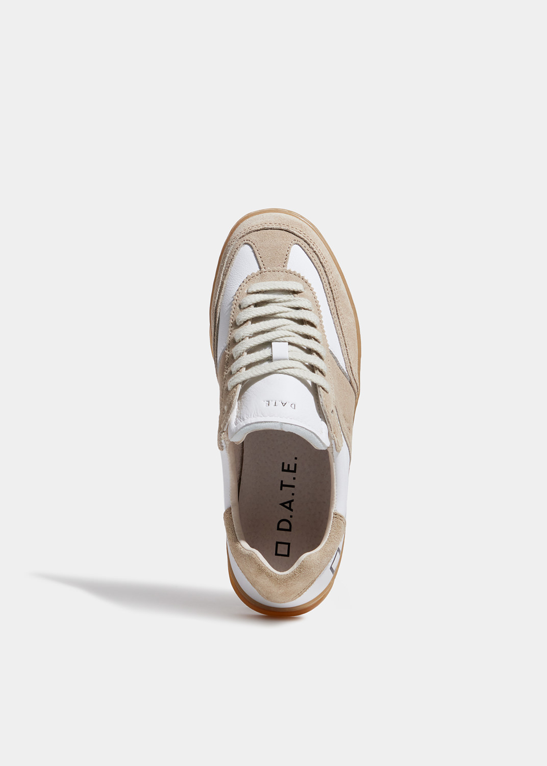 D.A.T.E.: SPORTY CALF WHITE-BEIGE