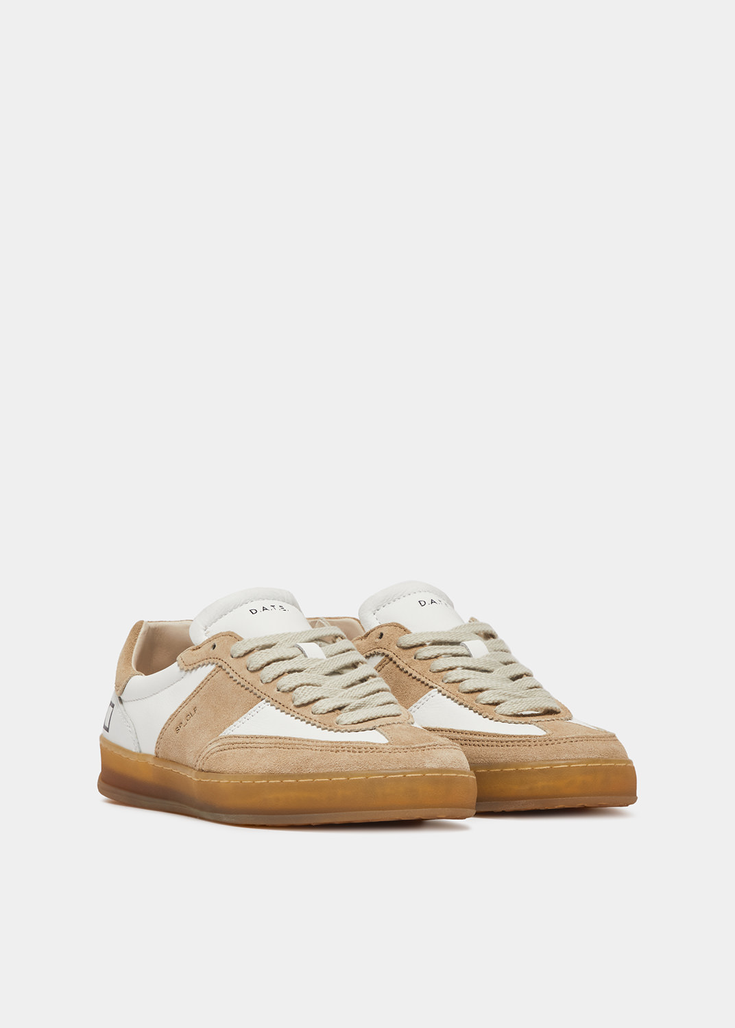 D.A.T.E.: SPORTY CALF WHITE-BEIGE