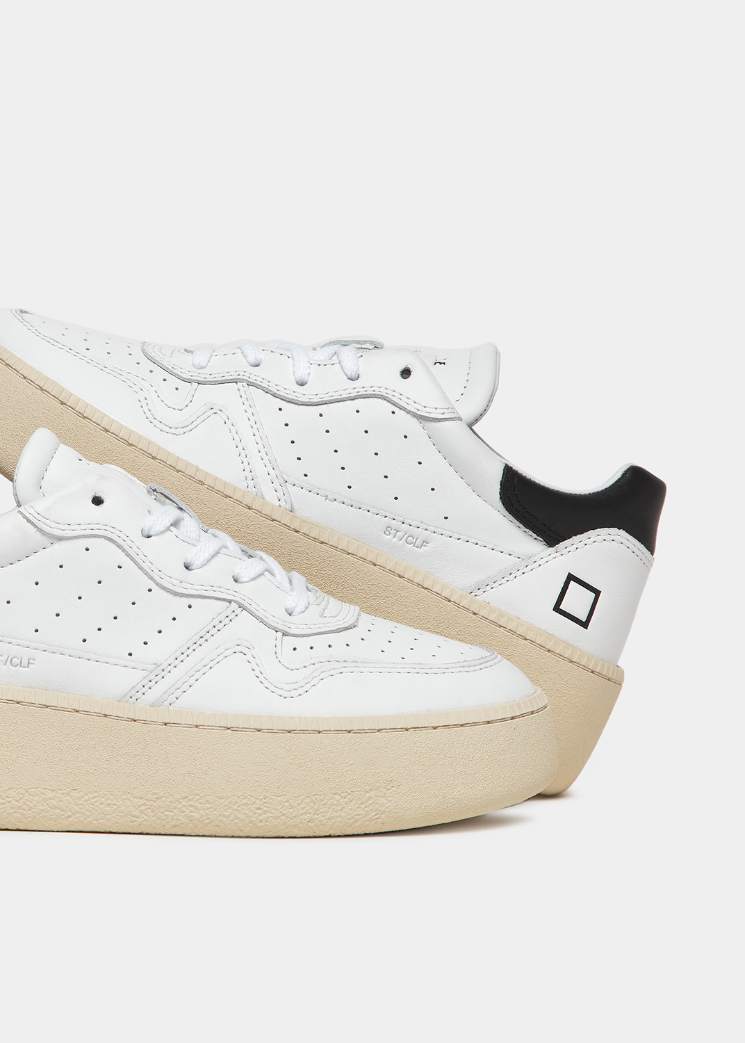 D.A.T.E.: STEP CALF WHITE-BLACK