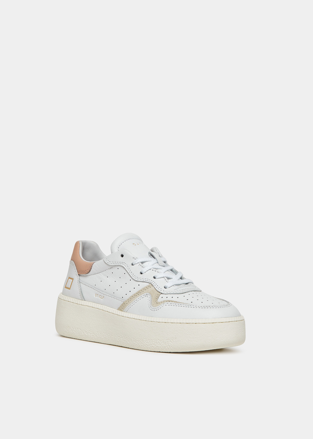 D.A.T.E.: STEP CALF WHITE-PINK