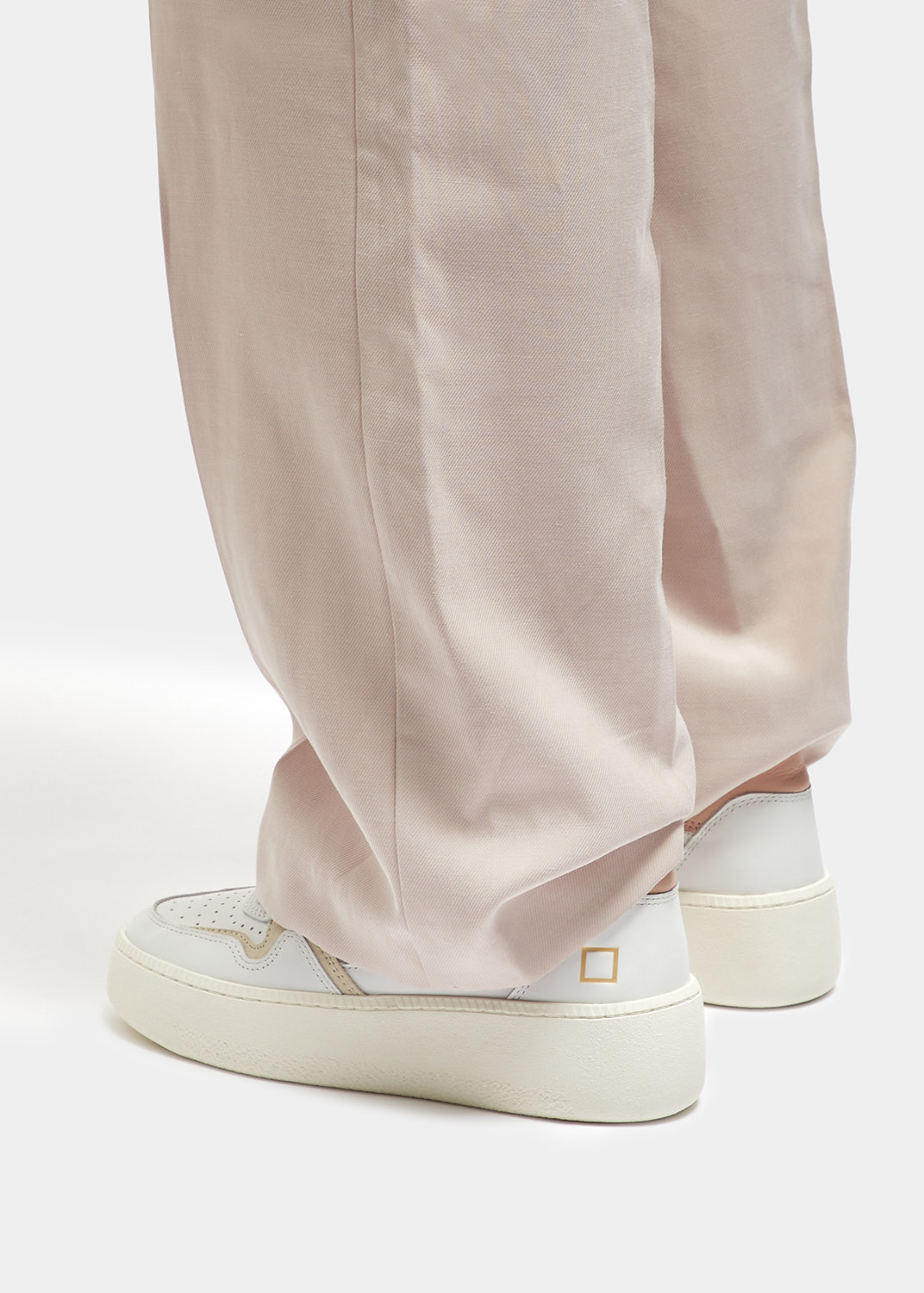 D.A.T.E.: STEP CALF WHITE-PINK