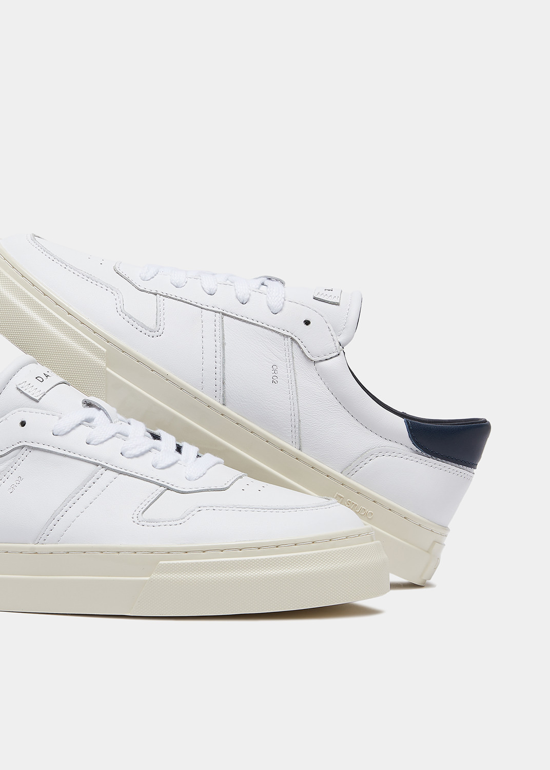 D.A.T.E.: STUDIO CALF WHITE-BLUE