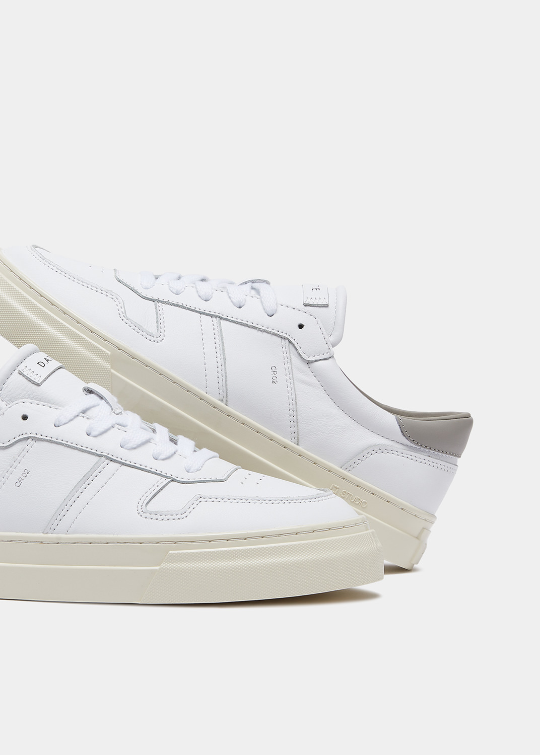 D.A.T.E.: STUDIO CALF WHITE-GRAY