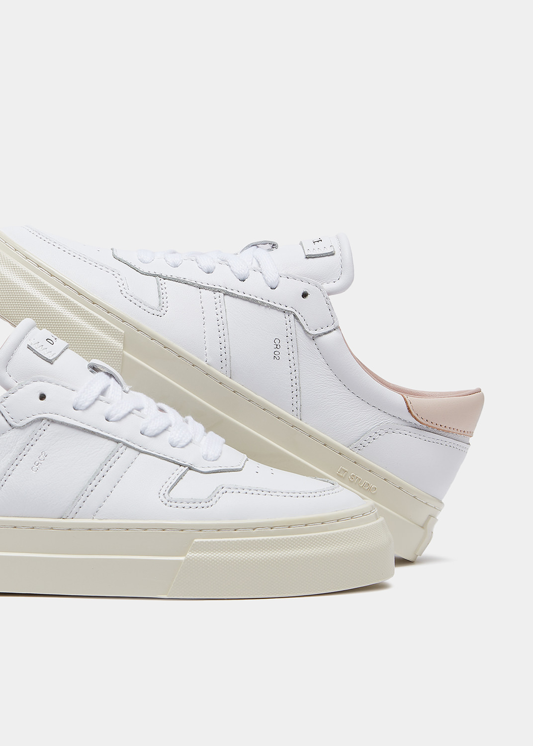 D.A.T.E.: STUDIO CALF WHITE-ROSE