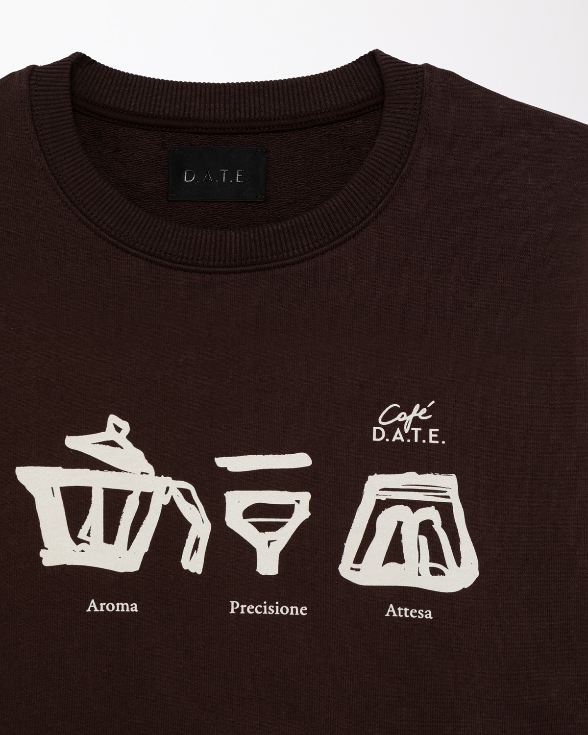 D.A.T.E.: SWEATSHIRT CAFE BROWN