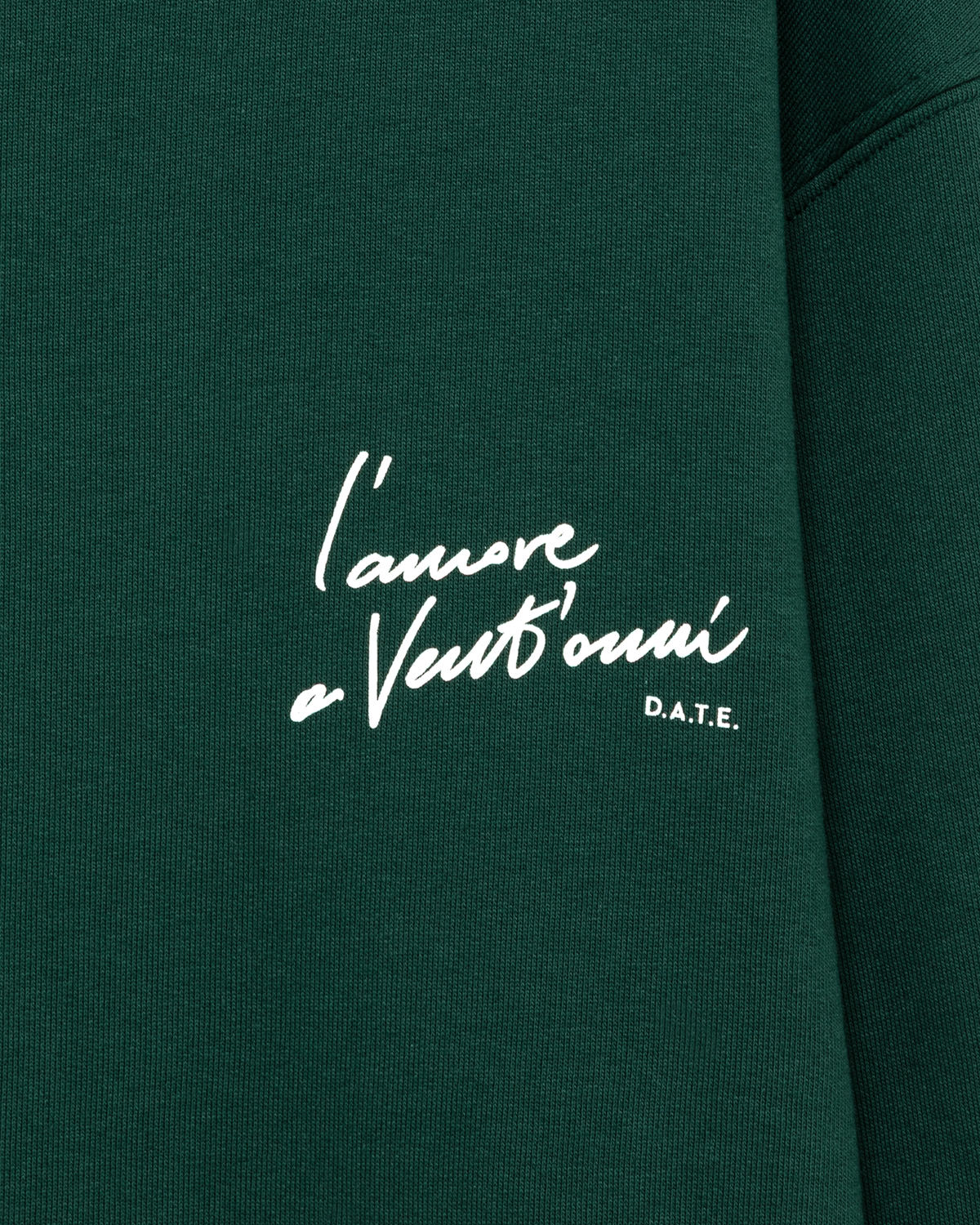 D.A.T.E.: SWEATSHIRT GREEN 20 ANNI
