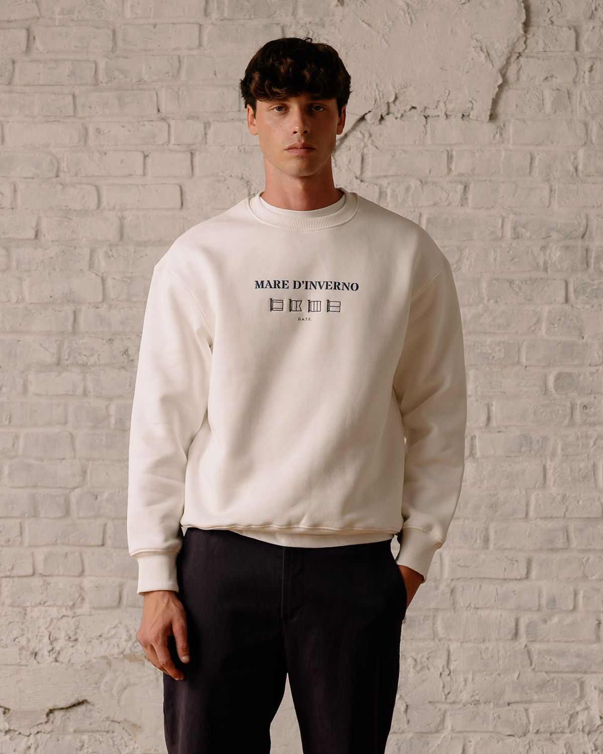 D.A.T.E.: SWEATSHIRT MARE D'INVERNO IVORY
