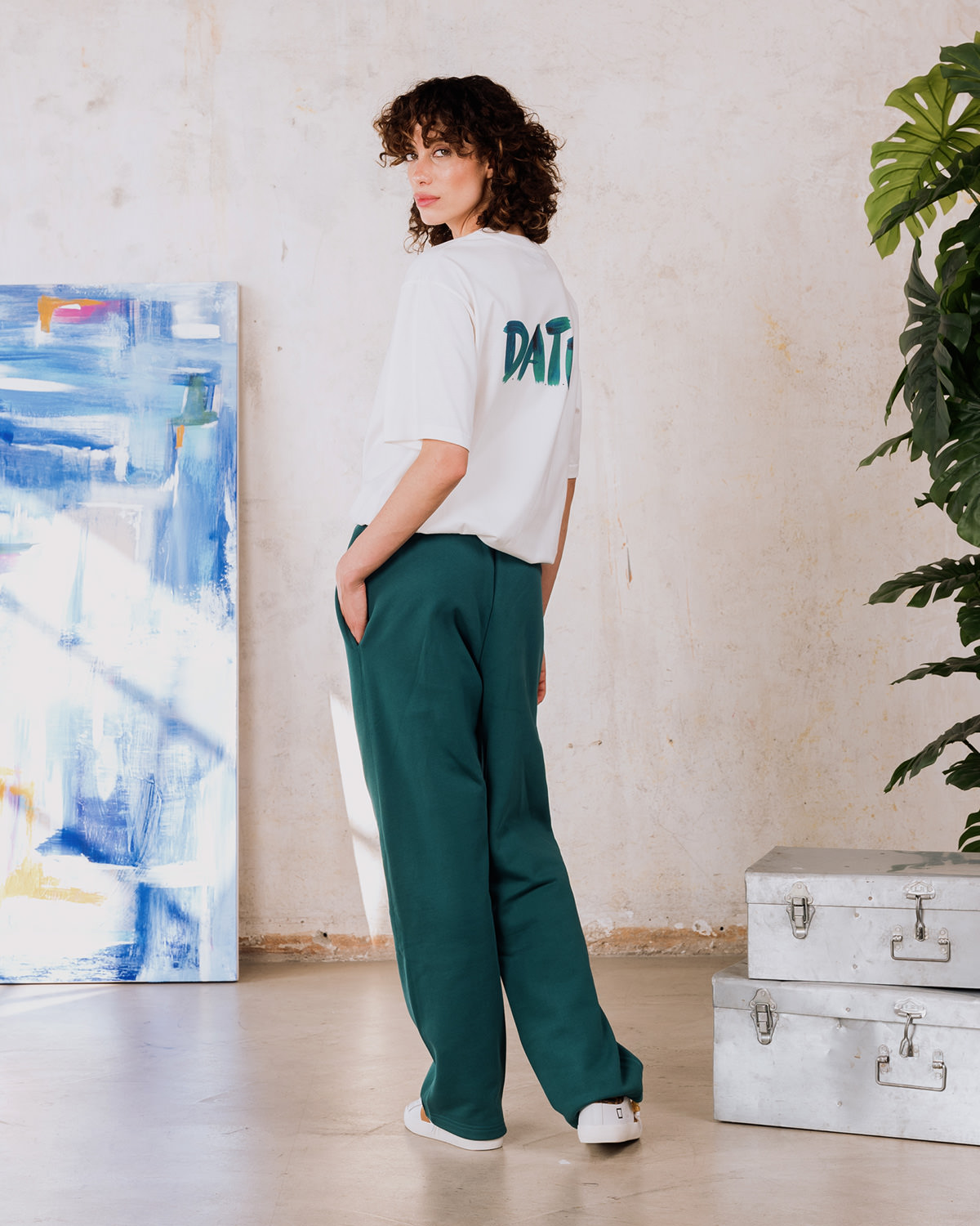 D.A.T.E.: T-SHIRT ACQUERELLO IVORY