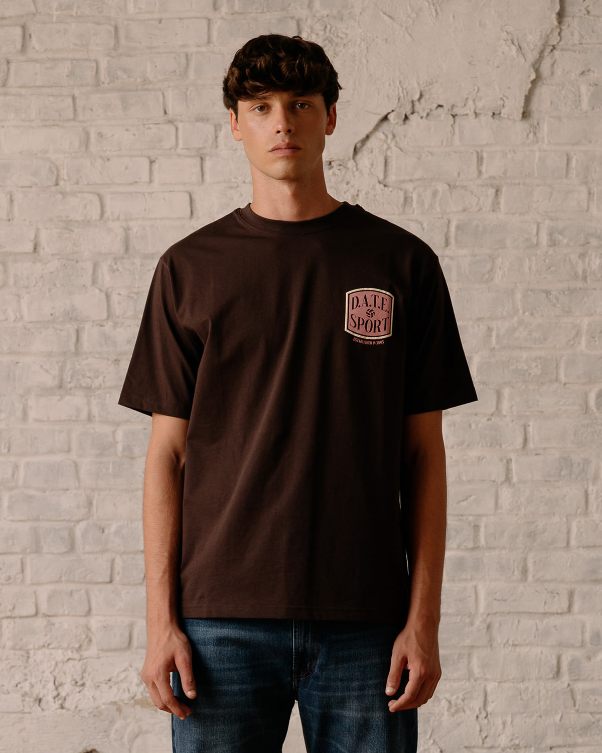 D.A.T.E.: T-SHIRT DATE SPORT BROWN