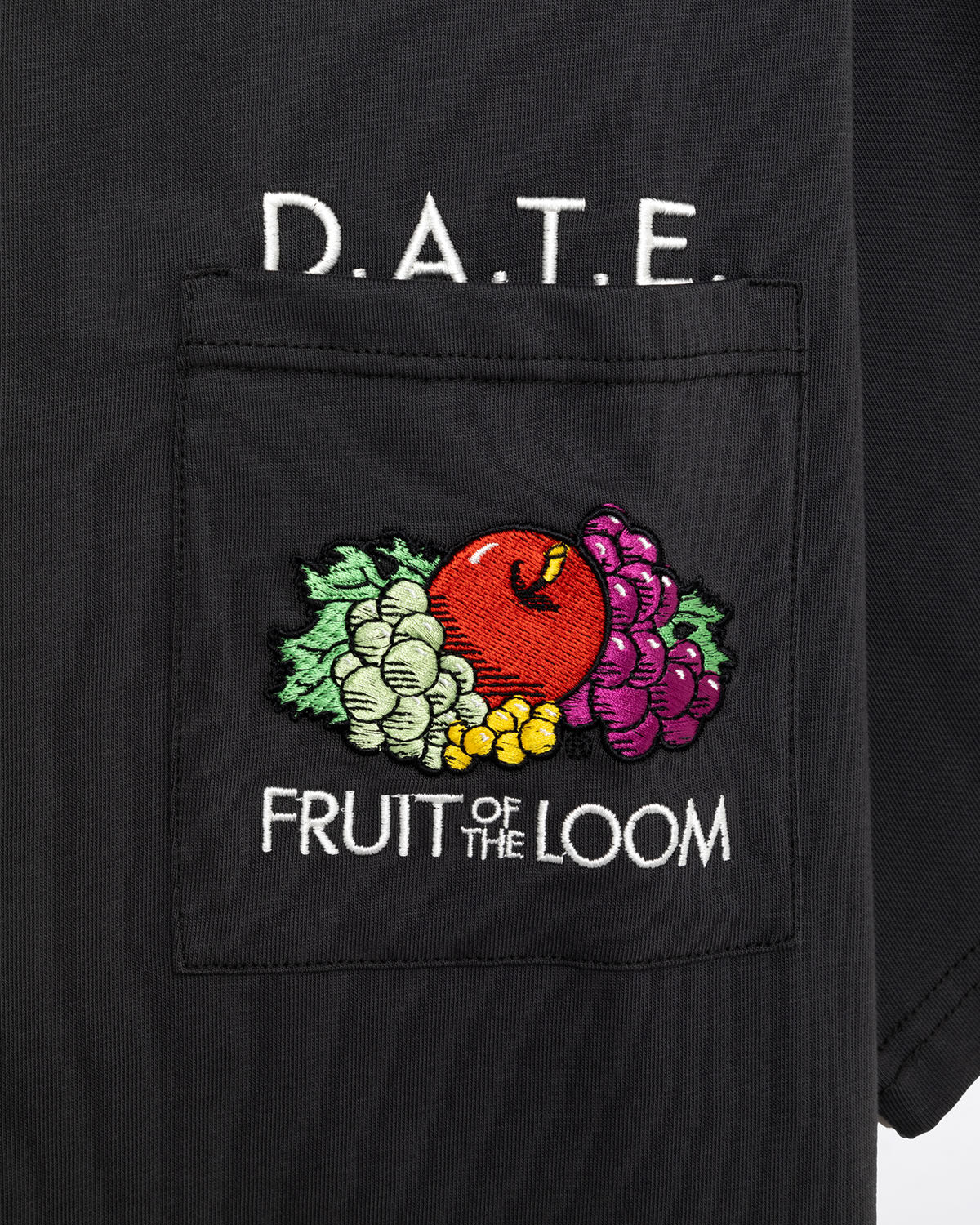 D.A.T.E.: T-SHIRT EMBROIDERY ANTHRACITE