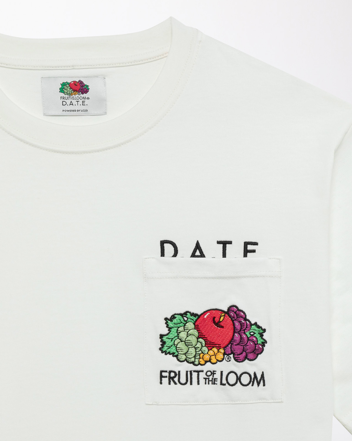 D.A.T.E.: T-SHIRT EMBROIDERY WHITE