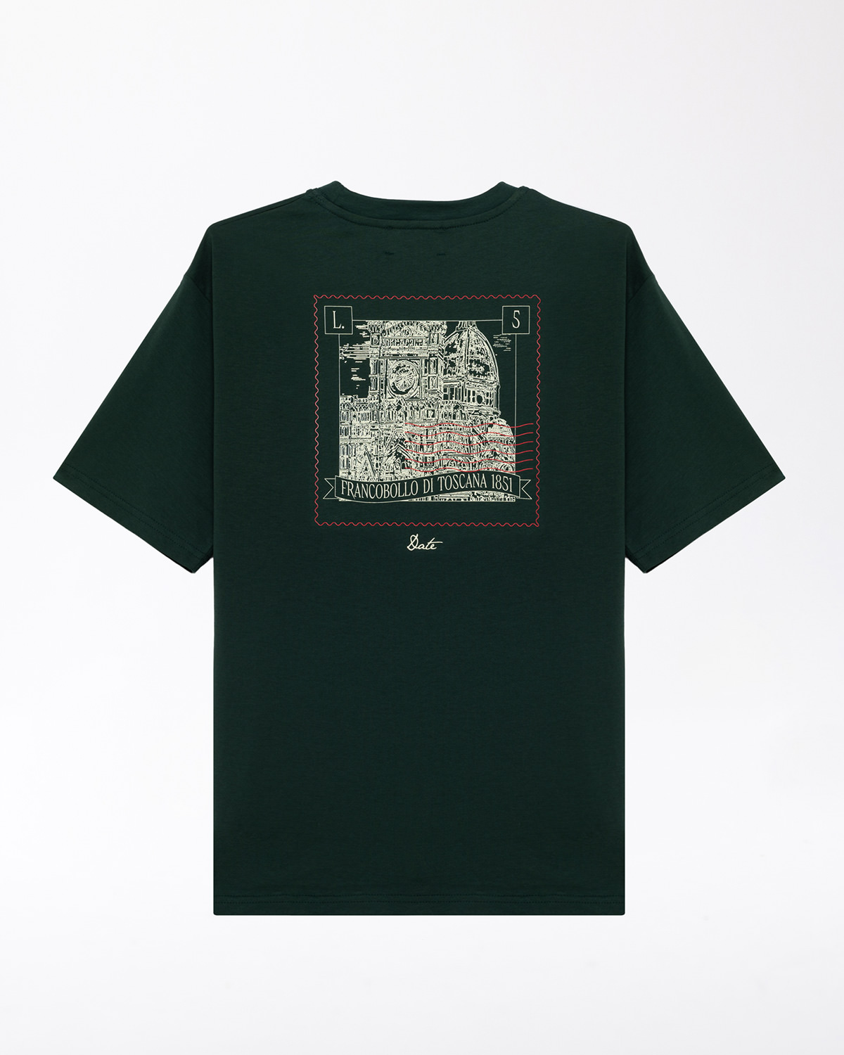 D.A.T.E.: T-SHIRT FRANCOBOLLO GREEN