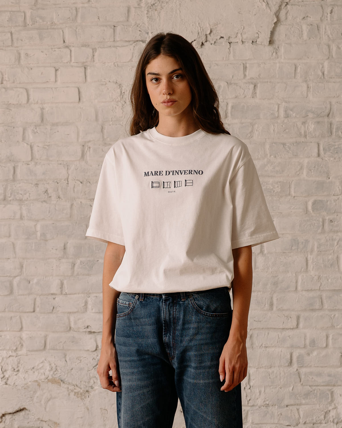 D.A.T.E.: T-SHIRT MARE D'INVERNO IVORY