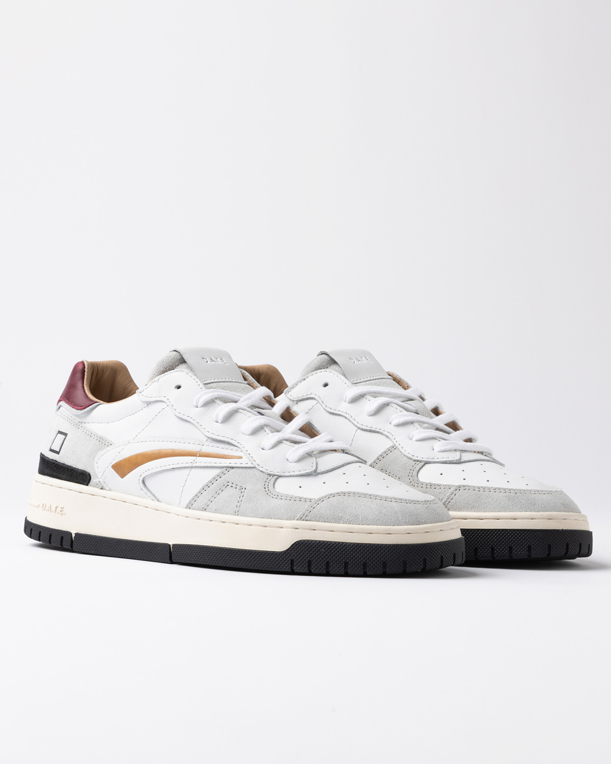 D.A.T.E.: TORNEO PURE VINTAGE CALF WHITE-BORDEAUX