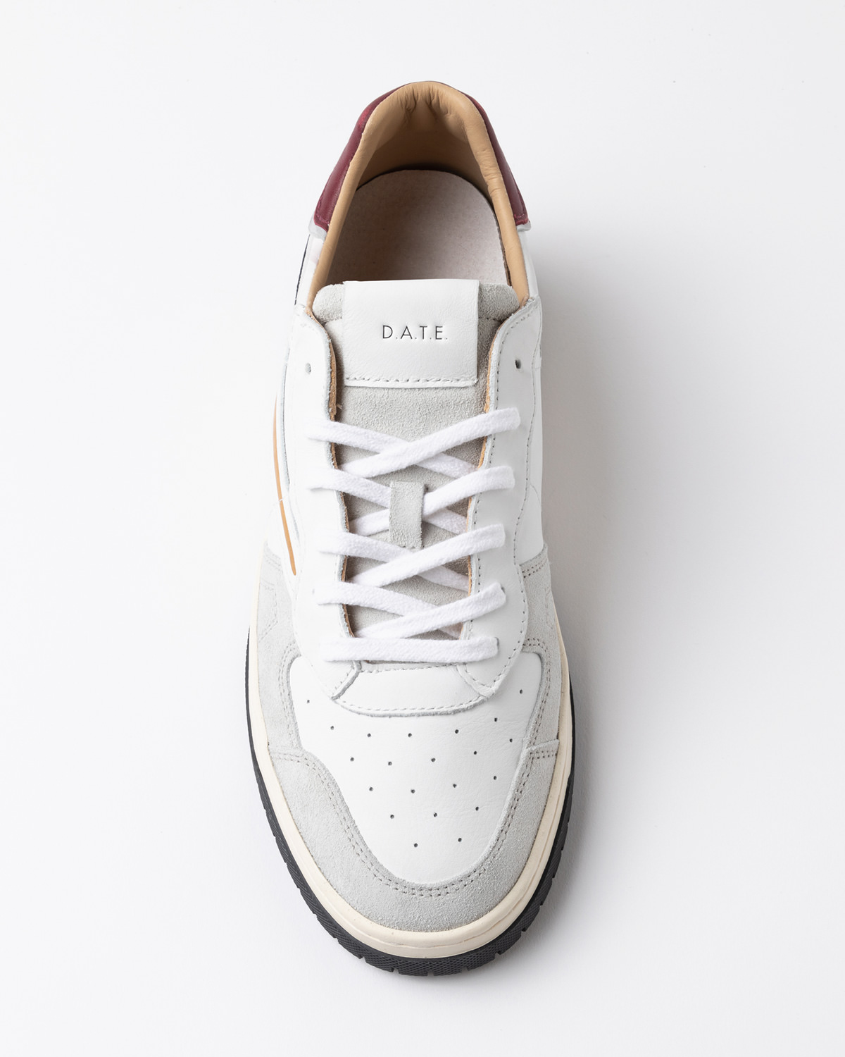 D.A.T.E.: TORNEO PURE VINTAGE CALF WHITE-BORDEAUX