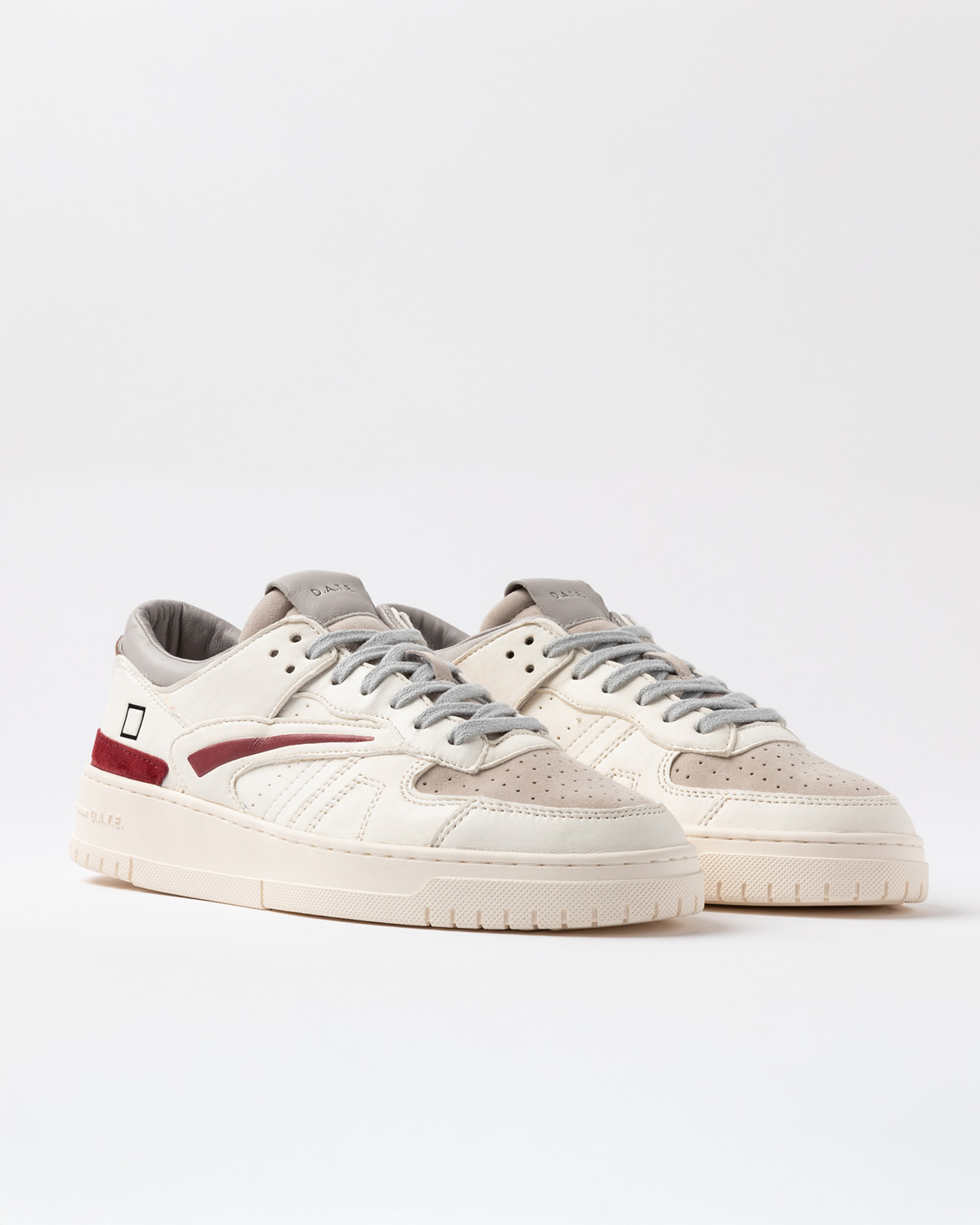 D.A.T.E.: TORNEO SOFT WHITE-BORDEAUX