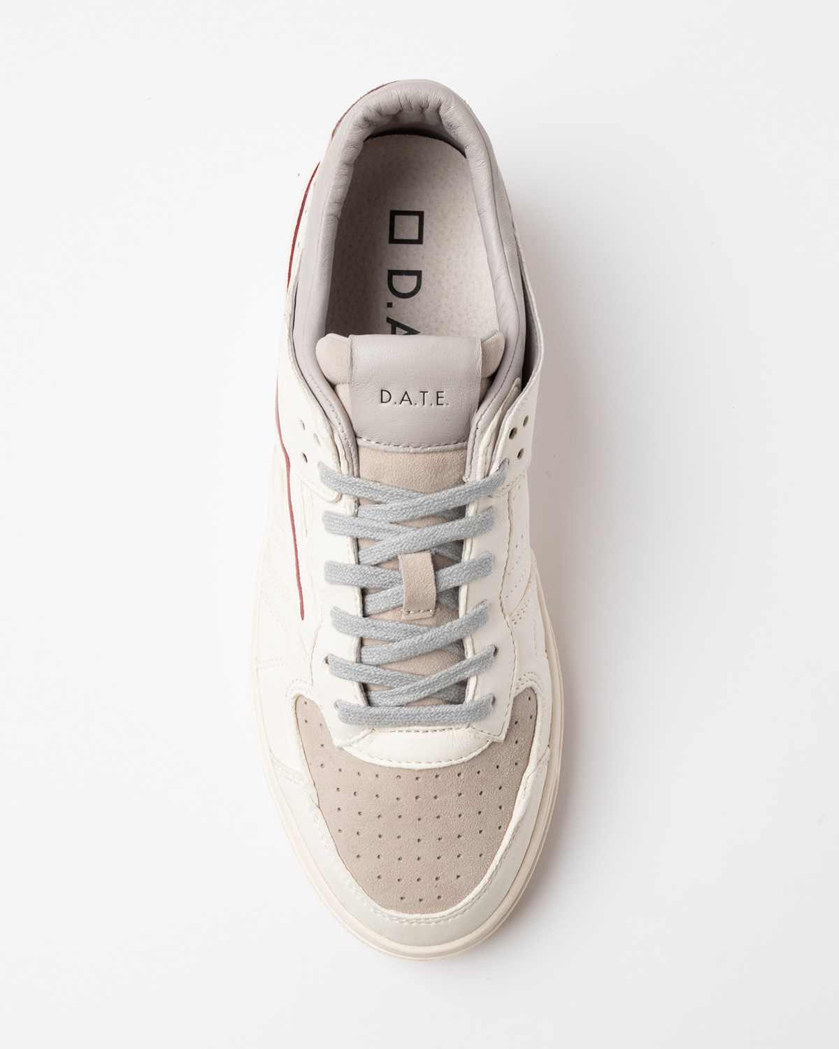 D.A.T.E.: TORNEO SOFT WHITE-BORDEAUX