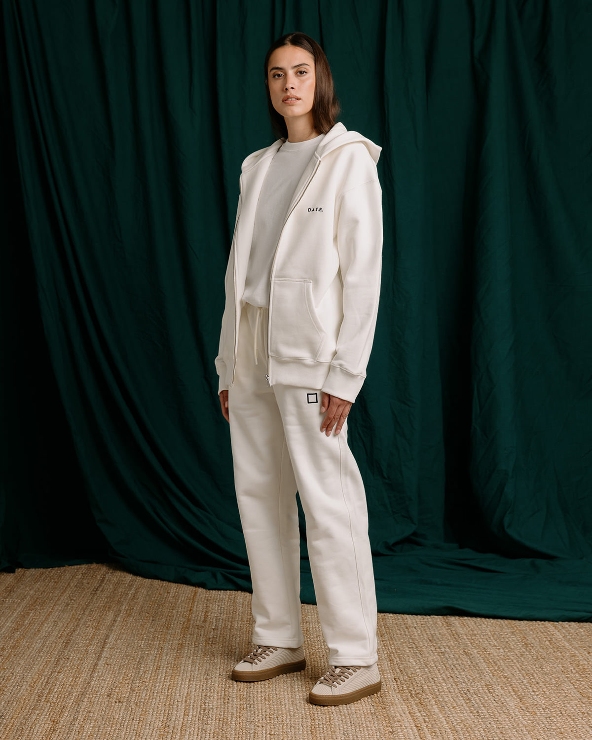 D.A.T.E.: ZIP HOODIE BASIC IVORY