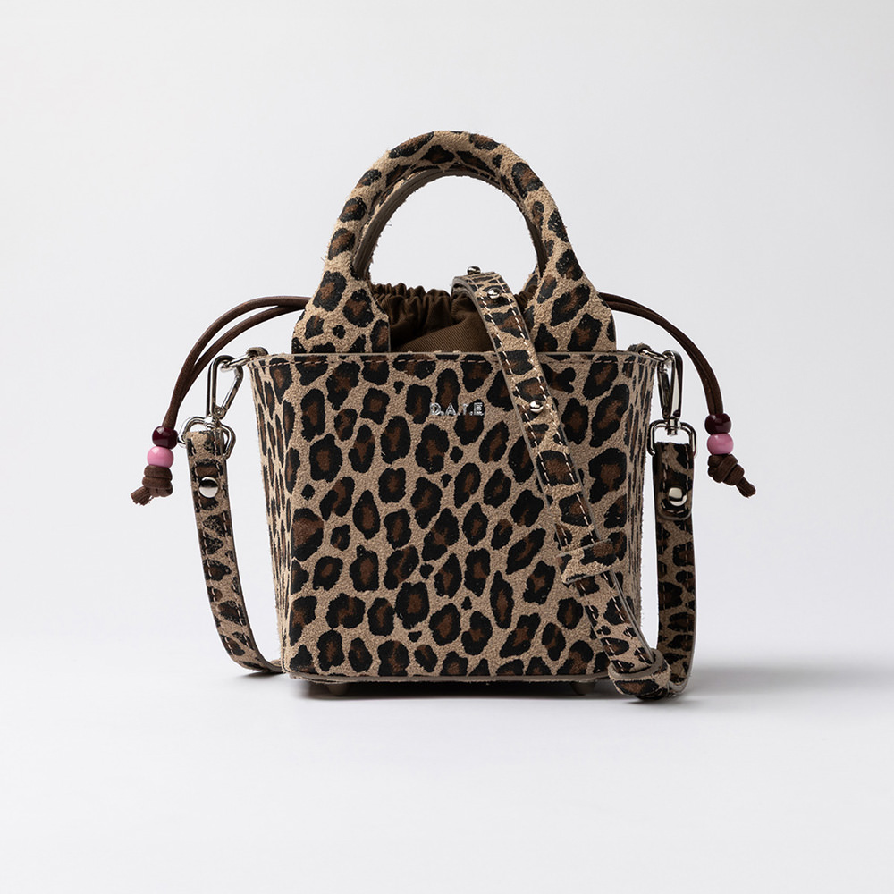 CUBO BAG SUEDE LEOPARD